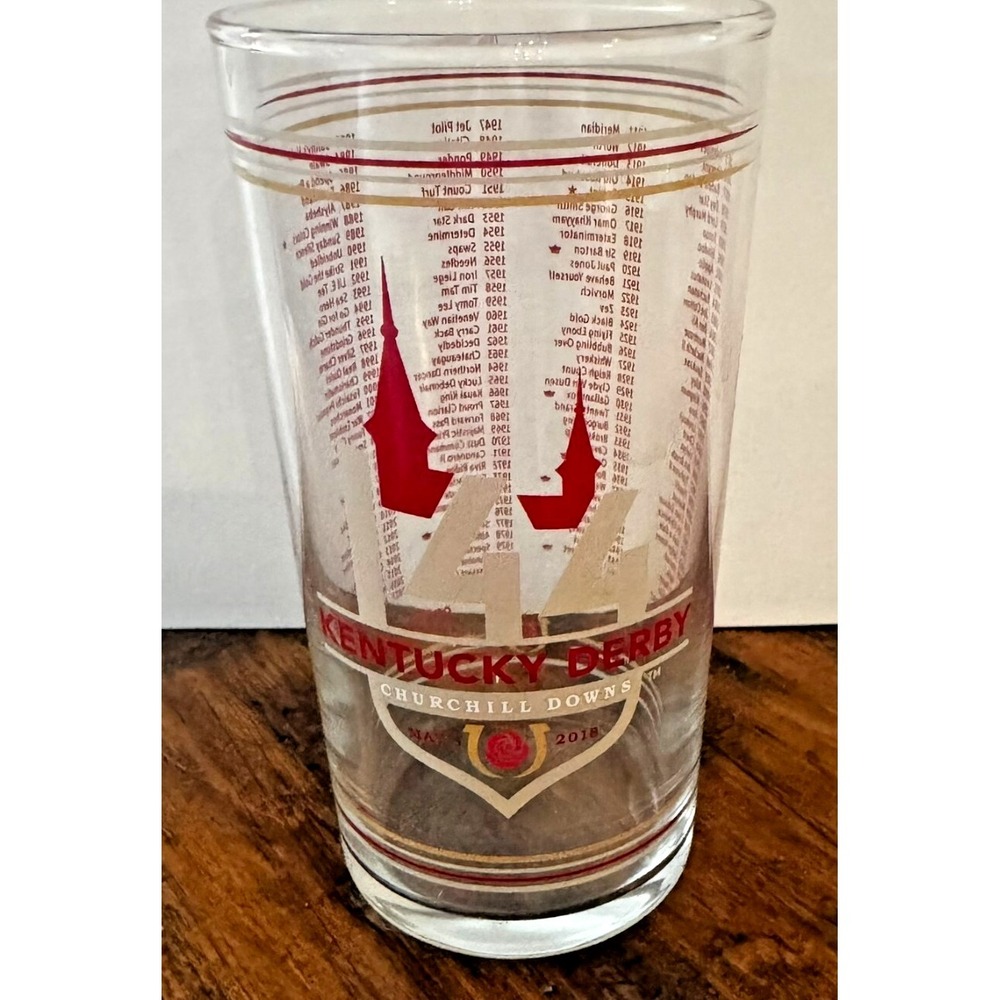 Kentucky Derby Drinking Glass 144th‎ 2018 Churchill Downs Commemorative